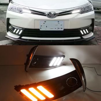 Toyota Corolla Mustang Style Facelift DRL Cover Chrome - Model 2017-2018